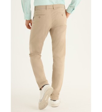 Lois Jeans Redne hlače chino - Bež, polkrožne, s štirimi žepi