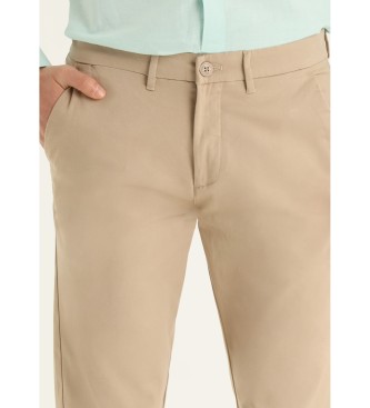 Lois Jeans Redne hlače chino - Bež, polkrožne, s štirimi žepi