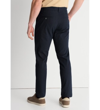 Lois Jeans Pantalon chino avec texture imprime marine