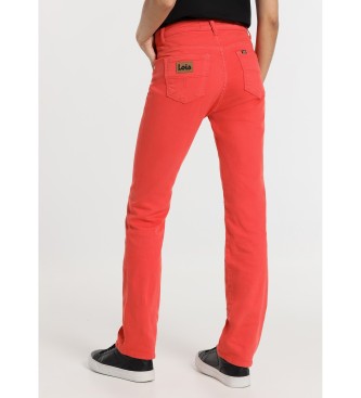 Lois Jeans Pantalon droit - Short 5 poches rouge