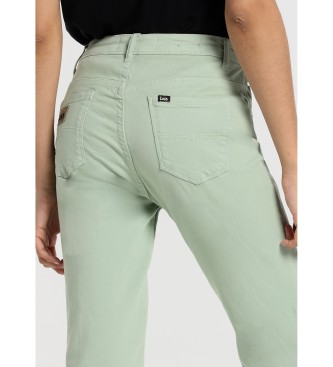 Lois Jeans Proste spodnie - Szorty 5 kieszeni zielone