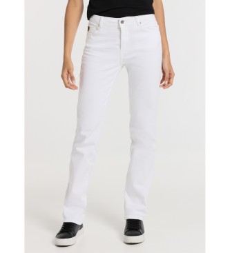 Lois Jeans Pantalon droit - Pantalon court  5 poches blanc