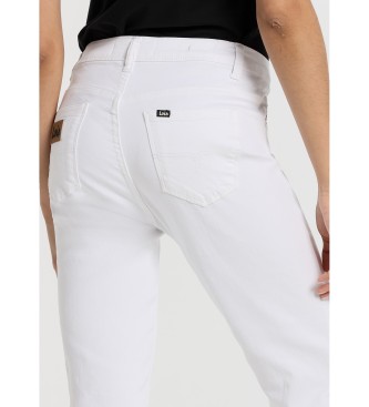 Lois Jeans Ravne hlače - Kratke hlače s 5 žepi bele barve