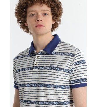 Lois Jeans Polo bianca stampata
