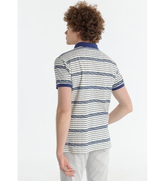 Lois Jeans Polo bianca stampata