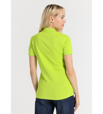 Lois Jeans Teijdo pique short sleeve basic polo shirt slim lime green