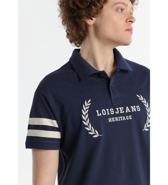 Lois Jeans Marine tweekleurige polo