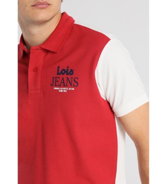Lois Jeans Polo Block Bi Colour rød