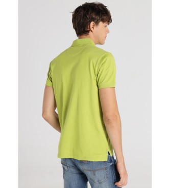 Lois Jeans Camisa plo bsica com bordado verde