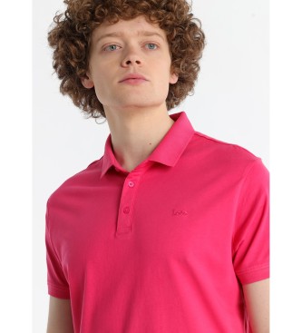 Lois Jeans Koszulka polo z różowym haftem