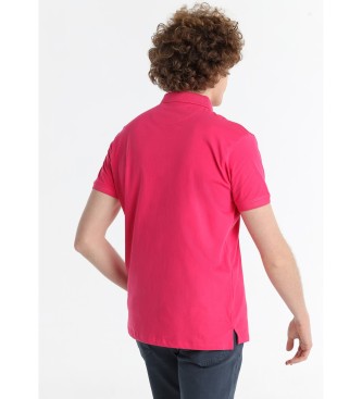 Lois Jeans Koszulka polo z różowym haftem