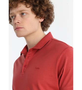 Lois Jeans Polo con ricamo rosso