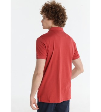 Lois Jeans Polo con ricamo rosso