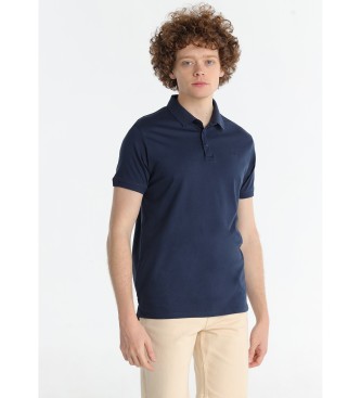 Lois Jeans Koszulka polo z granatowym haftem