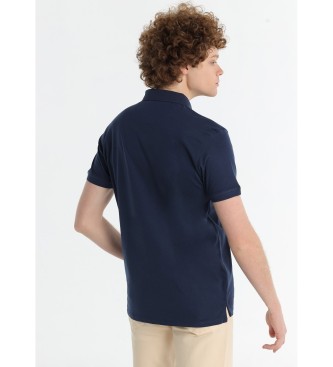 Lois Jeans Koszulka polo z granatowym haftem