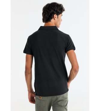 Lois Jeans Basic polo met korte mouwen en zwart logo