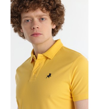 Lois Jeans Klassisches gelbes Poloshirt