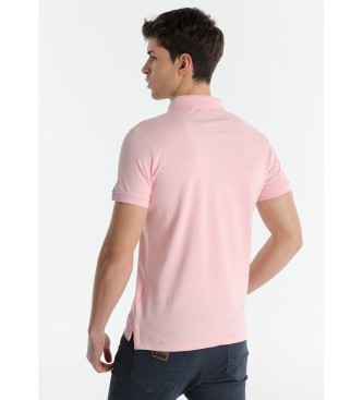 Lois Jeans Klasyczna różowa koszulka polo
