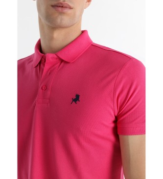 Lois Jeans Klasyczna różowa koszulka polo