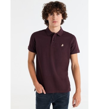 Lois Jeans Polo clásico con logo toro lila