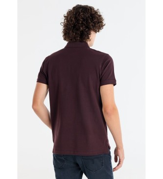 Lois Jeans Polo clásico con logo toro lila