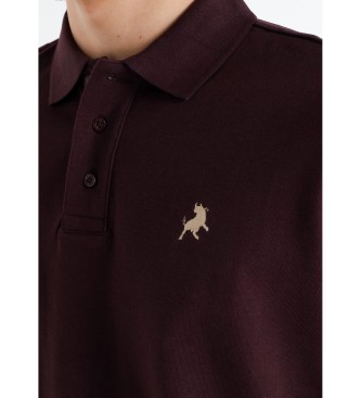Lois Jeans Polo clásico con logo toro lila