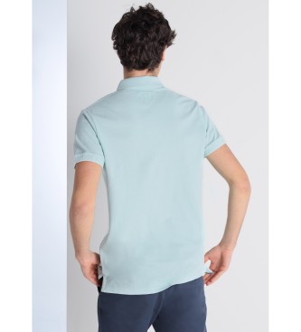 Lois Jeans Klassisches blaues Kurzarm-Poloshirt