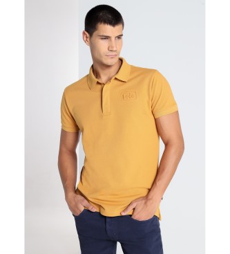 Lois Jeans LOIS JEANS - Mustard short sleeve polo shirt with hidden buttons