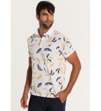 Lois Jeans LOIS JEANS - Kurzarm-Poloshirt mit tropischem Muster wei