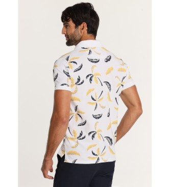 Lois Jeans LOIS JEANS - Kurzarm-Poloshirt mit tropischem Muster wei