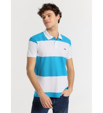 Lois Jeans Short sleeve polo shirt with blue horizontal stripes