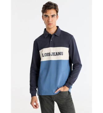 Lois Jeans Blue piqu polo shirt