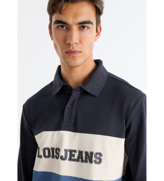 Lois Jeans Blue piqu polo shirt