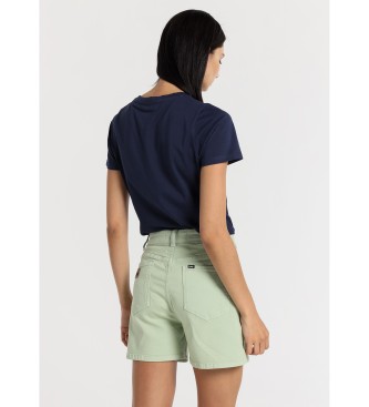 Lois Jeans Short colour mom fit - 5 poches long green