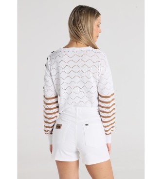 Lois Jeans Short tejano  Cinco bolsillos blanco