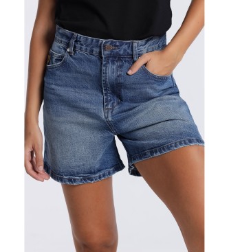 Lois Jeans Pantaloncini texani | Scatola alta - Mom blu medio