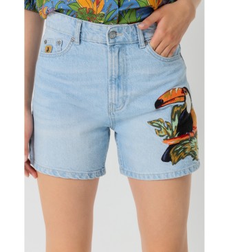 Lois Jeans Denim mom fit shorts - Bl lange bukser