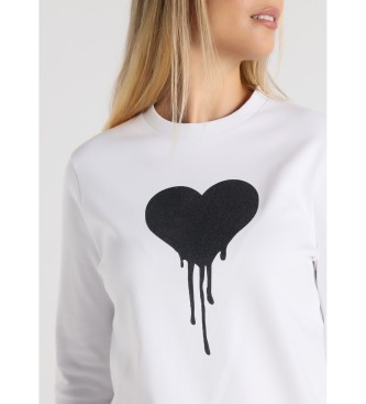 Lois Jeans Sweatshirt Heart Sugar White