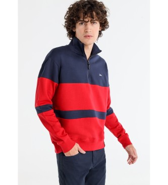 Lois Jeans Sweatshirt com fecho de correr perkins vermelho