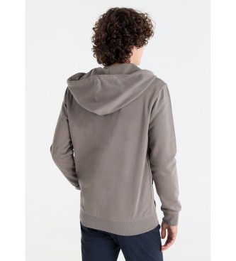 Lois Jeans Basic sweatshirt med htte, gr lynls