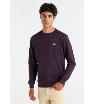 Lois Jeans Basic sweatshirt with lilac logo