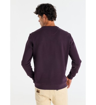 Lois Jeans Sweat basique avec logo lilas