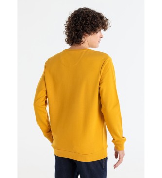 Lois Jeans Sweat basique avec logo jaune