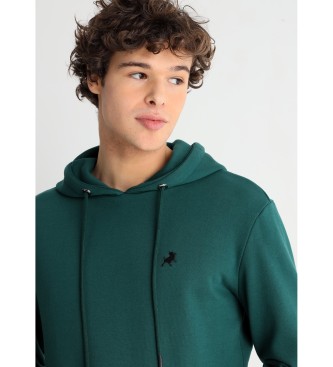 Lois Jeans Sudadera bsica canguro verde