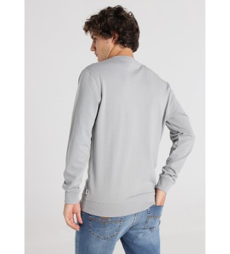 Lois Jeans Felpa con cappuccio grigia basica