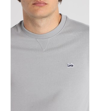 Lois Jeans Felpa con cappuccio grigia basica