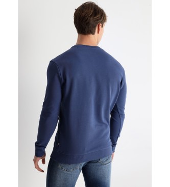 Lois Jeans Sweatshirt basique sans capuche imprimé bleu
