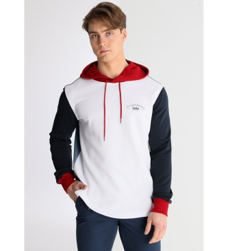 Lois Jeans White hooded sweatshirt with colour block design