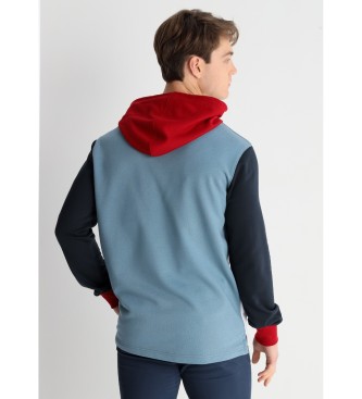 Lois Jeans White hooded sweatshirt with colour block design