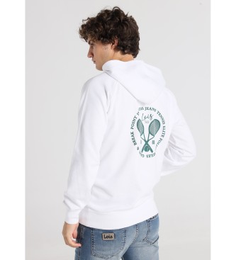 Lois Jeans Tennis Graphic Hoody Blanc